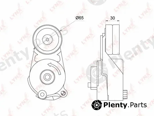 LYNXauto PT-3162 — Belt Tensioner, V-ribbed belt