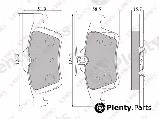 LYNXauto BD-5901 — Brake Pad Set, disc brake
