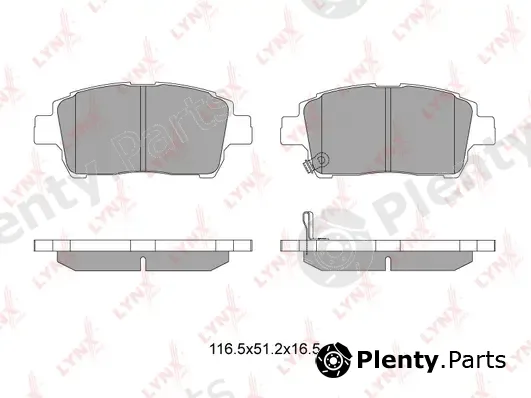 LYNXauto BD-7526 — Brake Pad Set, disc brake