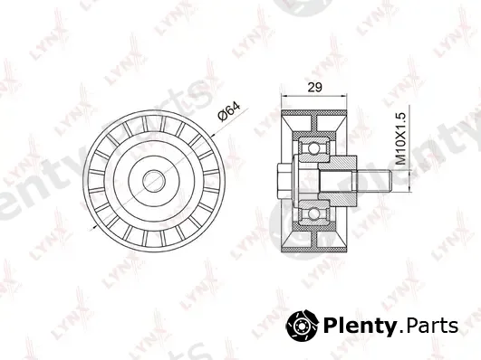 LYNXauto PB-3006 — Deflection/Guide Pulley, timing belt