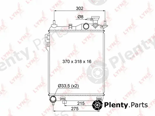 LYNXauto RB-1058 — Radiator, engine cooling