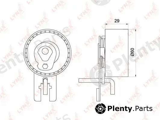 LYNXauto PB-1193 — Tensioner Pulley, timing belt