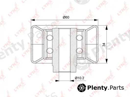 LYNXauto PB-3049 — Deflection/Guide Pulley, timing belt
