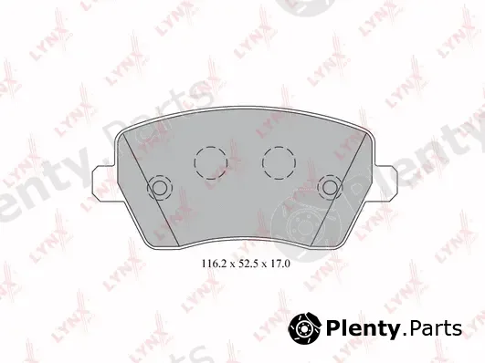 LYNXauto BD-5739 — Brake Pad Set, disc brake