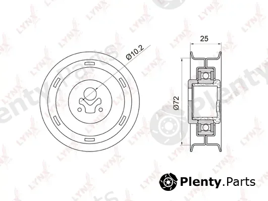 LYNXauto PB-1002 — Tensioner Pulley, timing belt