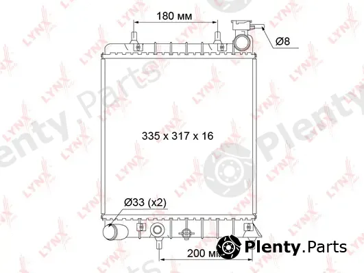 LYNXauto RB-1046 — Radiator, engine cooling