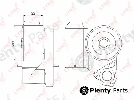 LYNXauto PT-1044 — Vibration Damper, timing belt