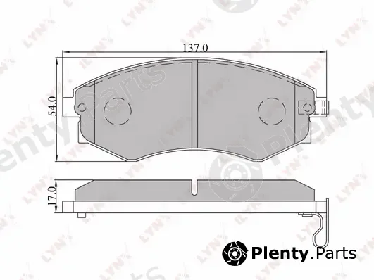 LYNXauto BD-3607 — Brake Pad Set, disc brake