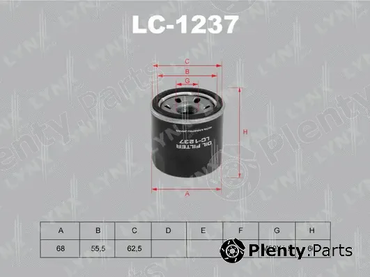 LYNXauto LC-1237 — Oil Filter