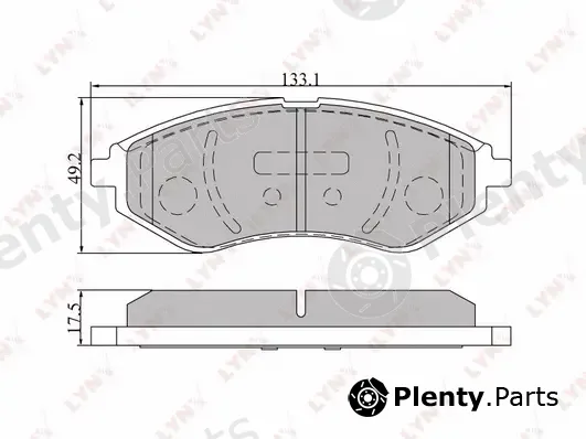 LYNXauto BD-1803 — Brake Pad Set, disc brake