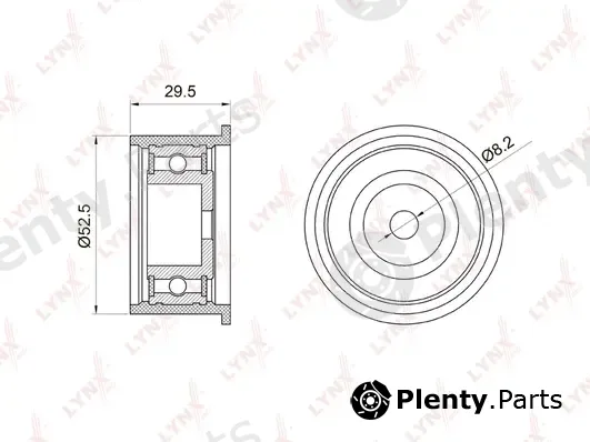 LYNXauto PB-3026 — Deflection/Guide Pulley, timing belt