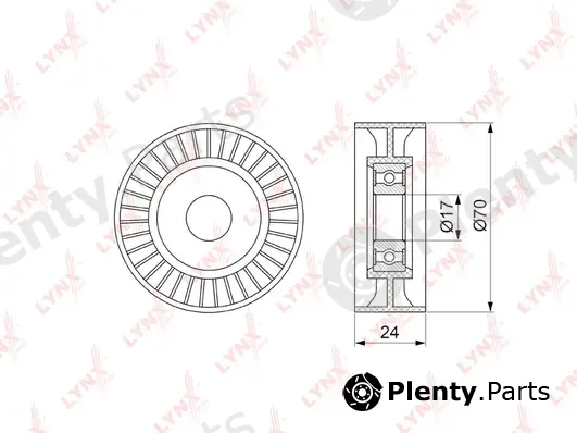 LYNXauto PB-5129 — Tensioner Pulley, V-ribbed belt