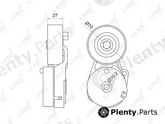 LYNXauto PT-3029 — Belt Tensioner, V-ribbed belt