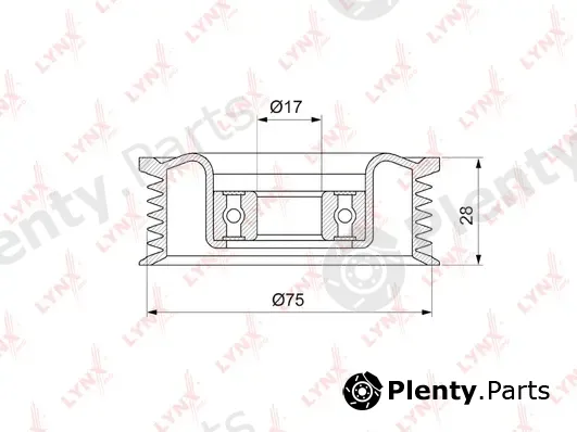 LYNXauto PB-5144 — Tensioner Pulley, V-ribbed belt