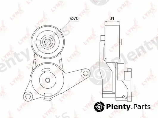 LYNXauto PT-3283 — Belt Tensioner, V-ribbed belt