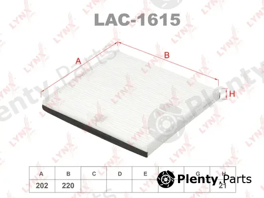LYNXauto LAC-1615 — Filter, cabin air