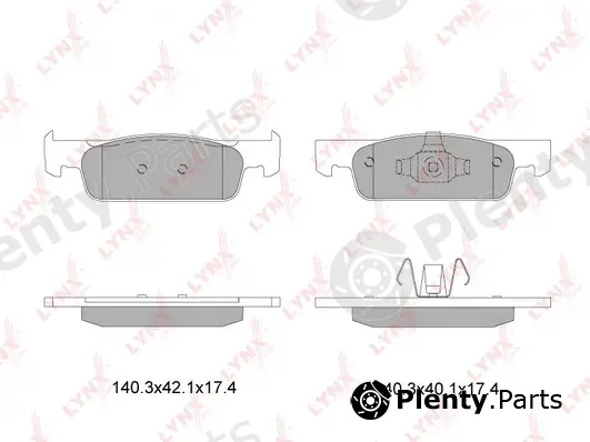 LYNXauto BD-6322 — Brake Pad Set, disc brake