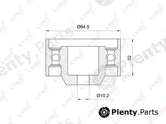 LYNXauto PB-3017 — Deflection/Guide Pulley, timing belt