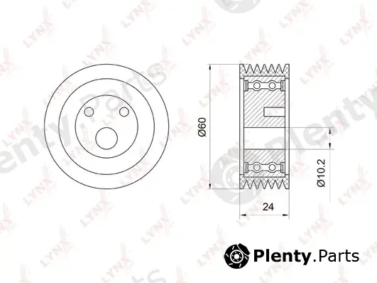 LYNXauto PB-5039 — Tensioner Pulley, V-ribbed belt
