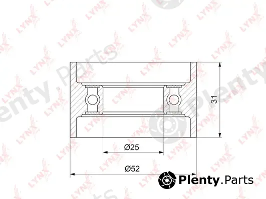 LYNXauto PB-3041 — Deflection/Guide Pulley, timing belt
