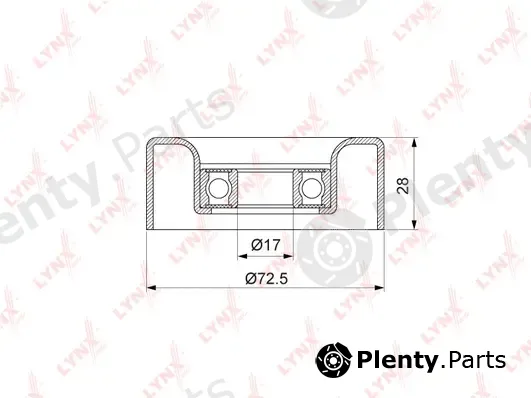 LYNXauto PB-7047 — Deflection/Guide Pulley, V-ribbed belt