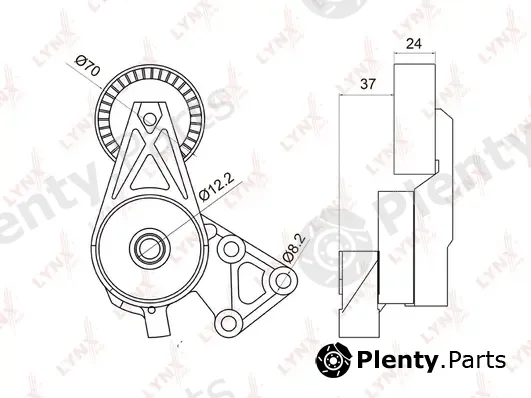 LYNXauto PT-3004 — Belt Tensioner, V-ribbed belt