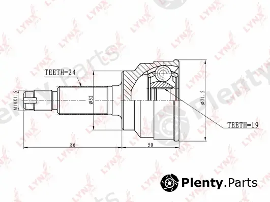 LYNXauto CO-5107 — Joint Kit, drive shaft