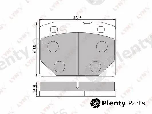 LYNXauto BD-4603 — Brake Pad Set, disc brake