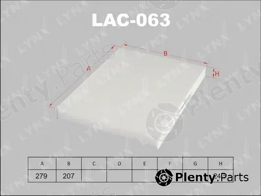 LYNXauto LAC-063 — Filter, cabin air