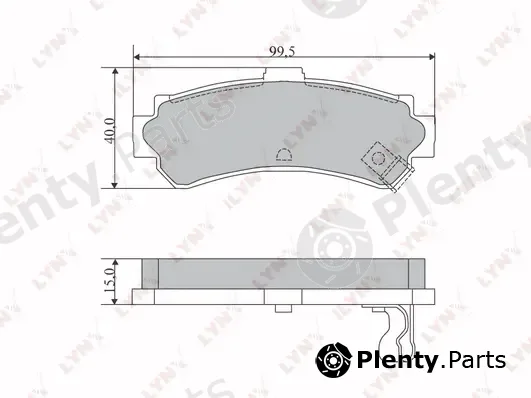 LYNXauto BD-5718 — Brake Pad Set, disc brake