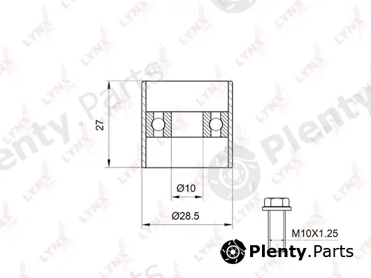 LYNXauto PB-3003 — Deflection/Guide Pulley, timing belt