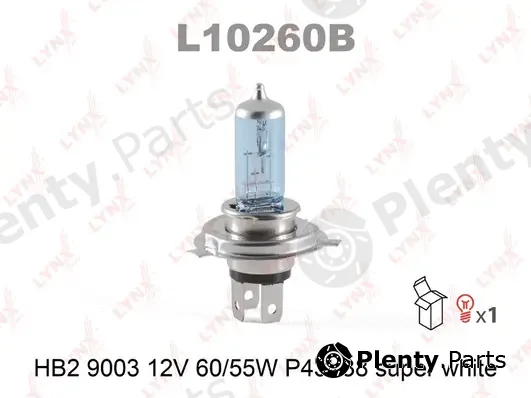 LYNXauto L10260B — Bulb, spotlight SUPER WHITE