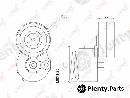 LYNXauto PT-3139 — Belt Tensioner, V-ribbed belt