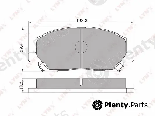 LYNXauto BD-7506 — Brake Pad Set, disc brake