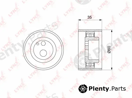 LYNXauto PB-1126 — Tensioner Pulley, timing belt