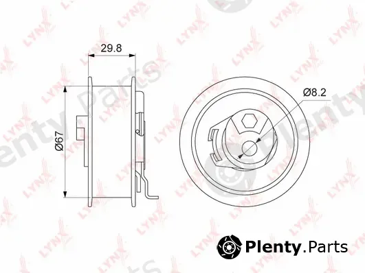 LYNXauto PB-1239 — Tensioner Pulley, timing belt