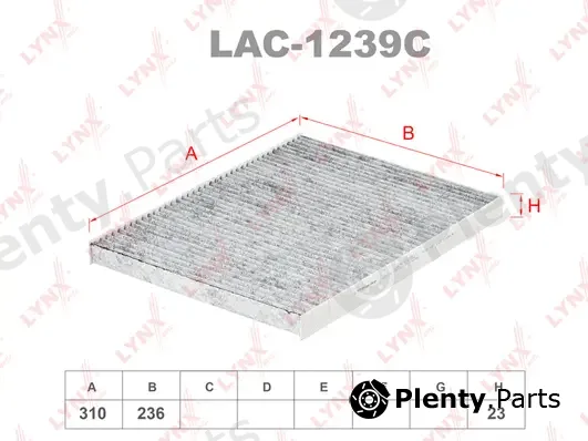 LYNXauto LAC-1239C — Filter, cabin air