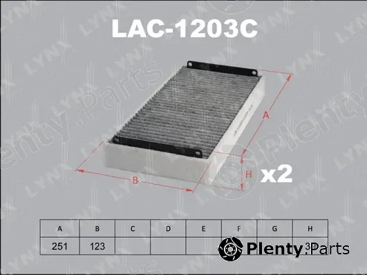 LYNXauto LAC-1203C — Filter, cabin air