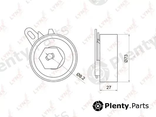 LYNXauto PB-1070 — Tensioner Pulley, timing belt
