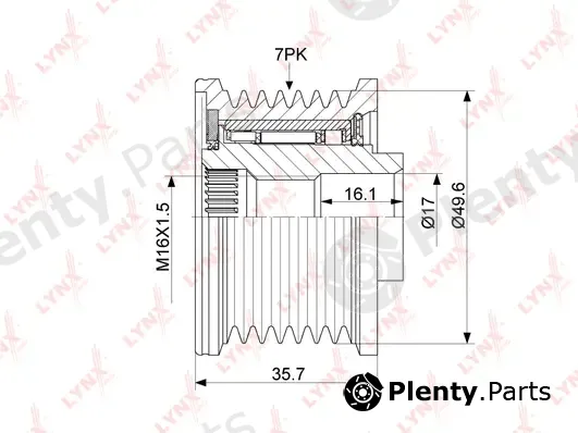 LYNXauto PA-1059 — Alternator Freewheel Clutch
