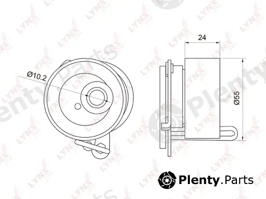 LYNXauto PB-1019 — Tensioner Pulley, timing belt