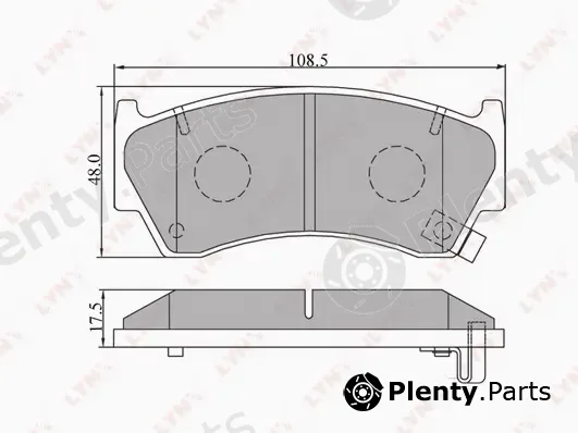 LYNXauto BD-5703 — Brake Pad Set, disc brake