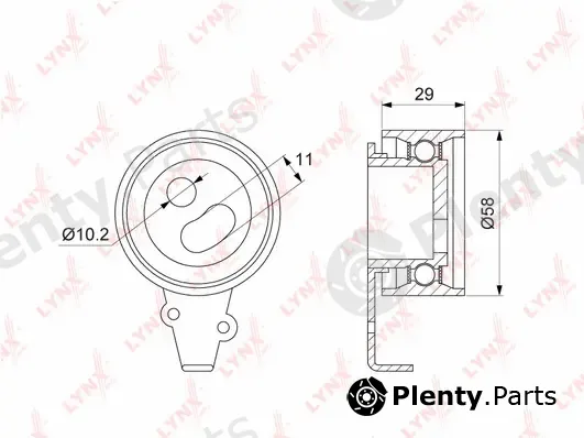 LYNXauto PB-1272 — Tensioner Pulley, timing belt