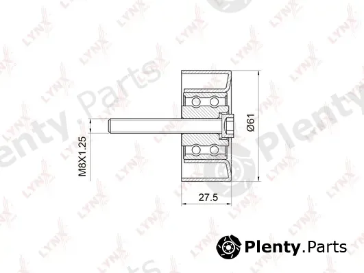 LYNXauto PB-3027 — Deflection/Guide Pulley, timing belt