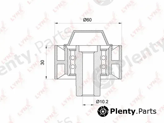 LYNXauto PB-7114 — Deflection/Guide Pulley, V-ribbed belt