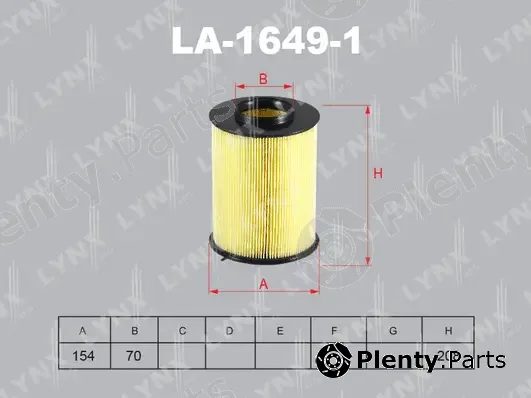 LYNXauto LA-1649-1 — Air Filter
