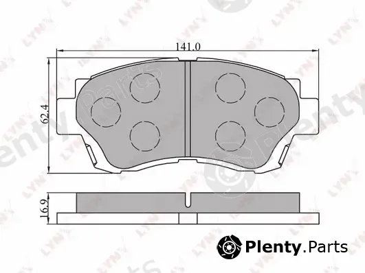 LYNXauto BD-7520 — Brake Pad Set, disc brake