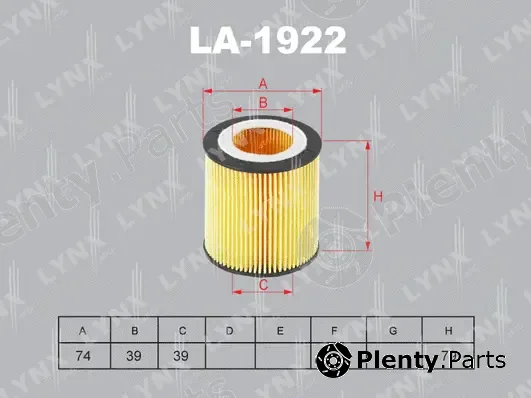 LYNXauto LO-1922 — Oil Filter