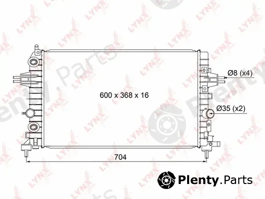 LYNXauto RB-1106 — Radiator, engine cooling