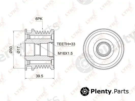 LYNXauto PA-1004 — Alternator Freewheel Clutch
